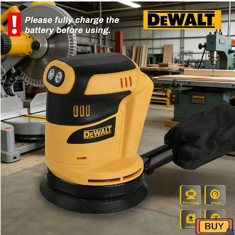 

Аккумуляторная полировальная машинка DeWalt Fit 18V 20V WS-KA7 XR Li-Ion, перезаряжаемая, мини, с эргономичной рукояткой, 3 скорости, 125 мм