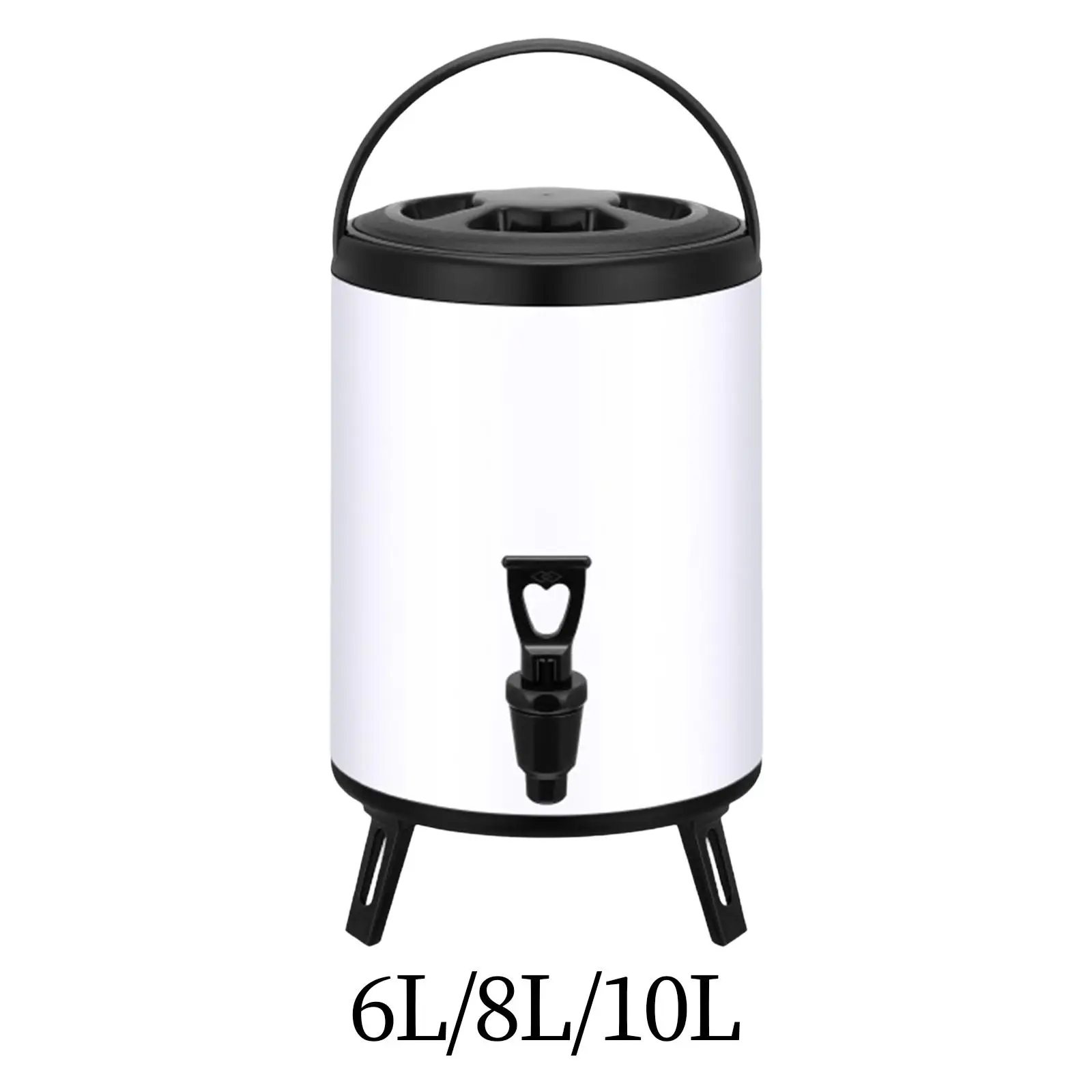 Insulated Tea Barrel Drink Dispenser with Faucet for Outdoor Birthday Party