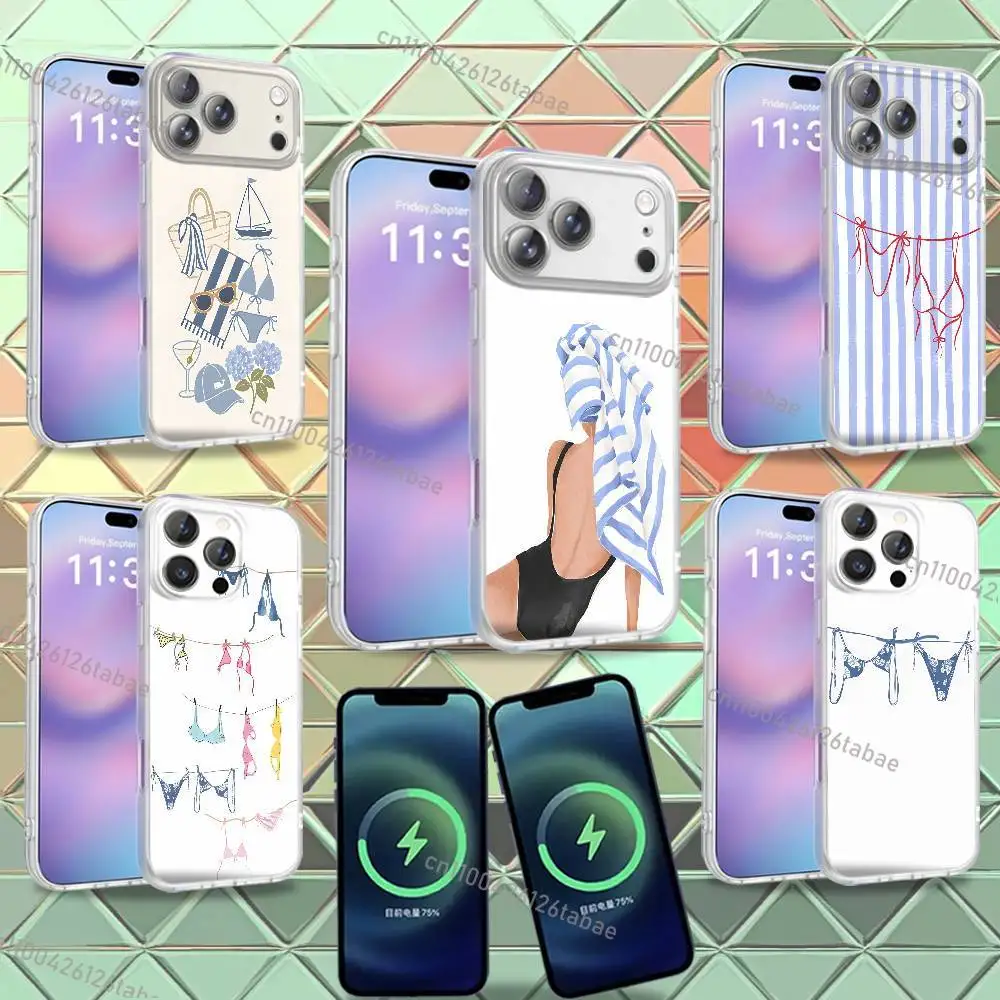 INS sexhot Minimalistic Bikini For iPhone 17,12,11,14,13,15,16,Plus,Air,Pro,Max,E,Mini for Magsafe Magnetic Frosted Phone Case