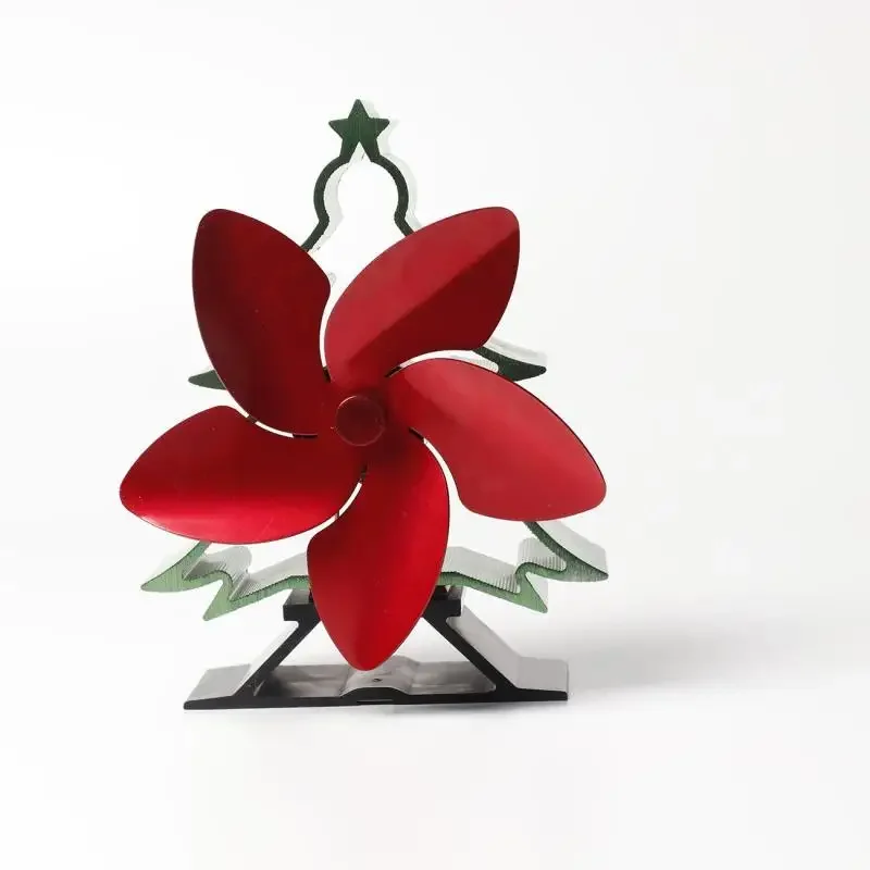 5 lame di Calore Stufa Alimentata Fan Villa Casa Camino Ventilatore Albero Di Natale Ad Alta Temperatura Efficiente Risparmio Energetico Intelligente del Ventilatore di Calore