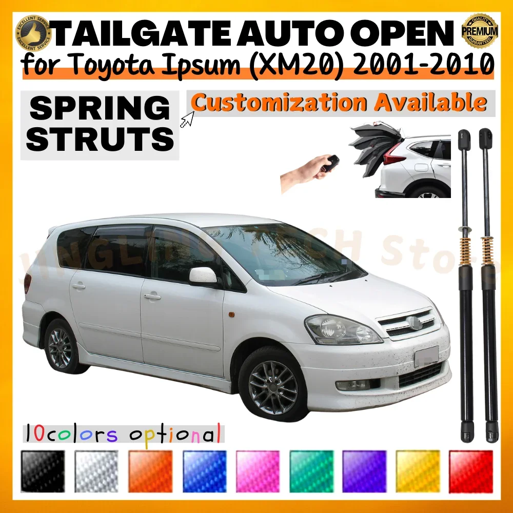 Qty(2) Trunk Struts with Spring for Toyota Ipsum Picnic (XM20) MPV 2001-2010 Rear Tailgate Boot Lift Supports Shock Absorbers