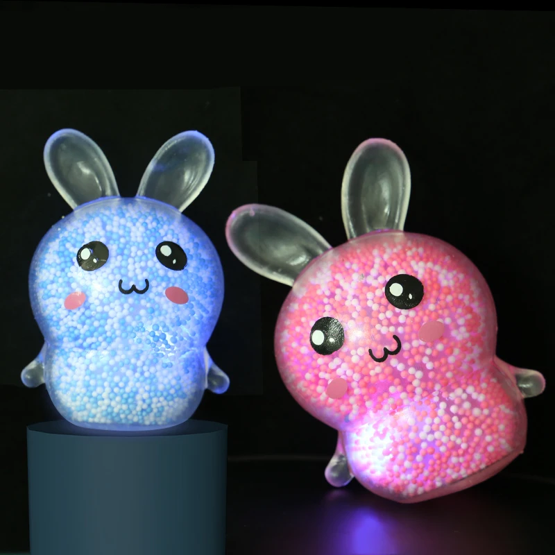 

cute rabbit decompression toy for kids squeeze toys antistress luminous music Adult Kids Anti-stress Squeeze Toys Gifts