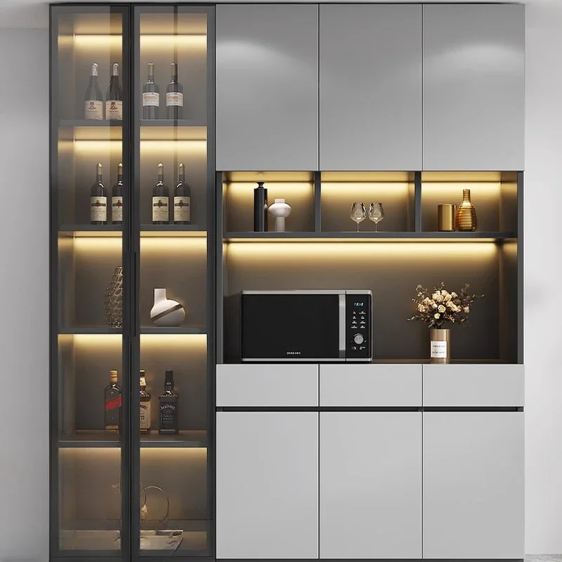 Small Cabinet Furniture For Coffee Bar Buffet Cabinet White Beverage Cellar Showcases Display Cabniet Mini Bar At Home Wine Rack