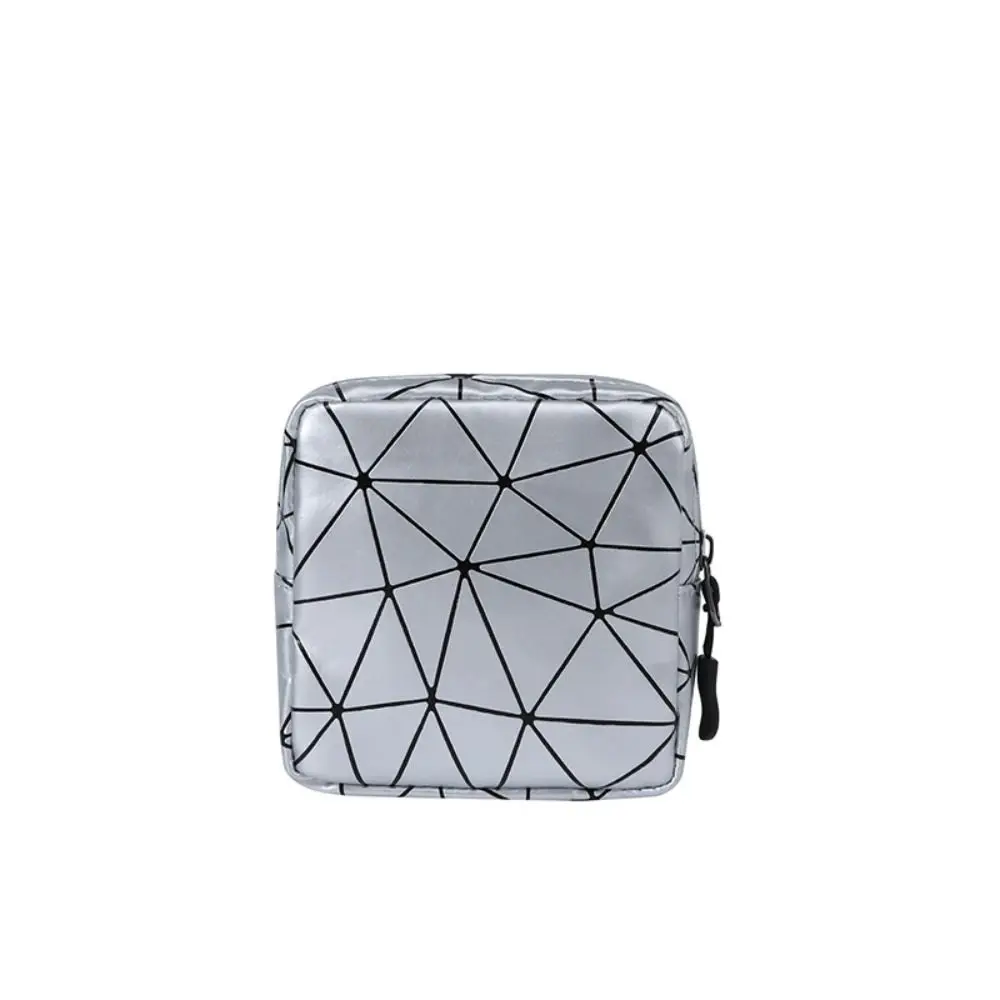 Makeup Bags Pad Pouch Bags Multifunction Rhombus Pattern Sanitary Napkin Storage Bag Reusable Sanitary Napkin Bag Storage Pouch