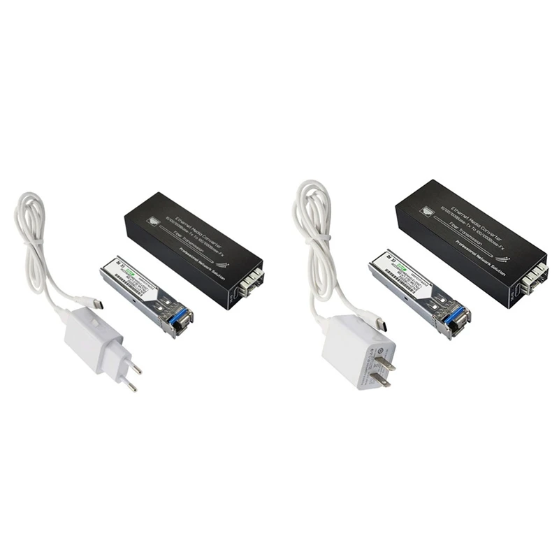 A69F-Mini Gigabit Fiber Media Converter 1000Mbps Ethernet With 1310Nm Single Mode 20Km SFP Module And Type-C Input