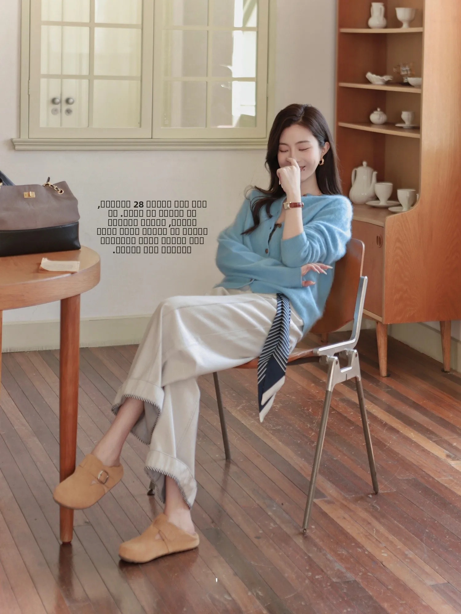 

Randy Mist 28-Strand Woolen Knitted Open Cardigan Women's Outerwear Autumn Winter Soft Korean Sle Straight Cut Long Sve