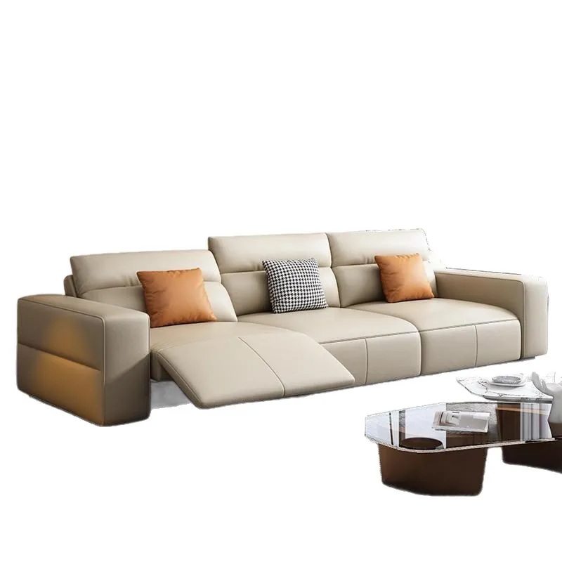 

Electric function Italian sofa Zero against the wall Space capsule Modern simple straight row Modern living room function sofa