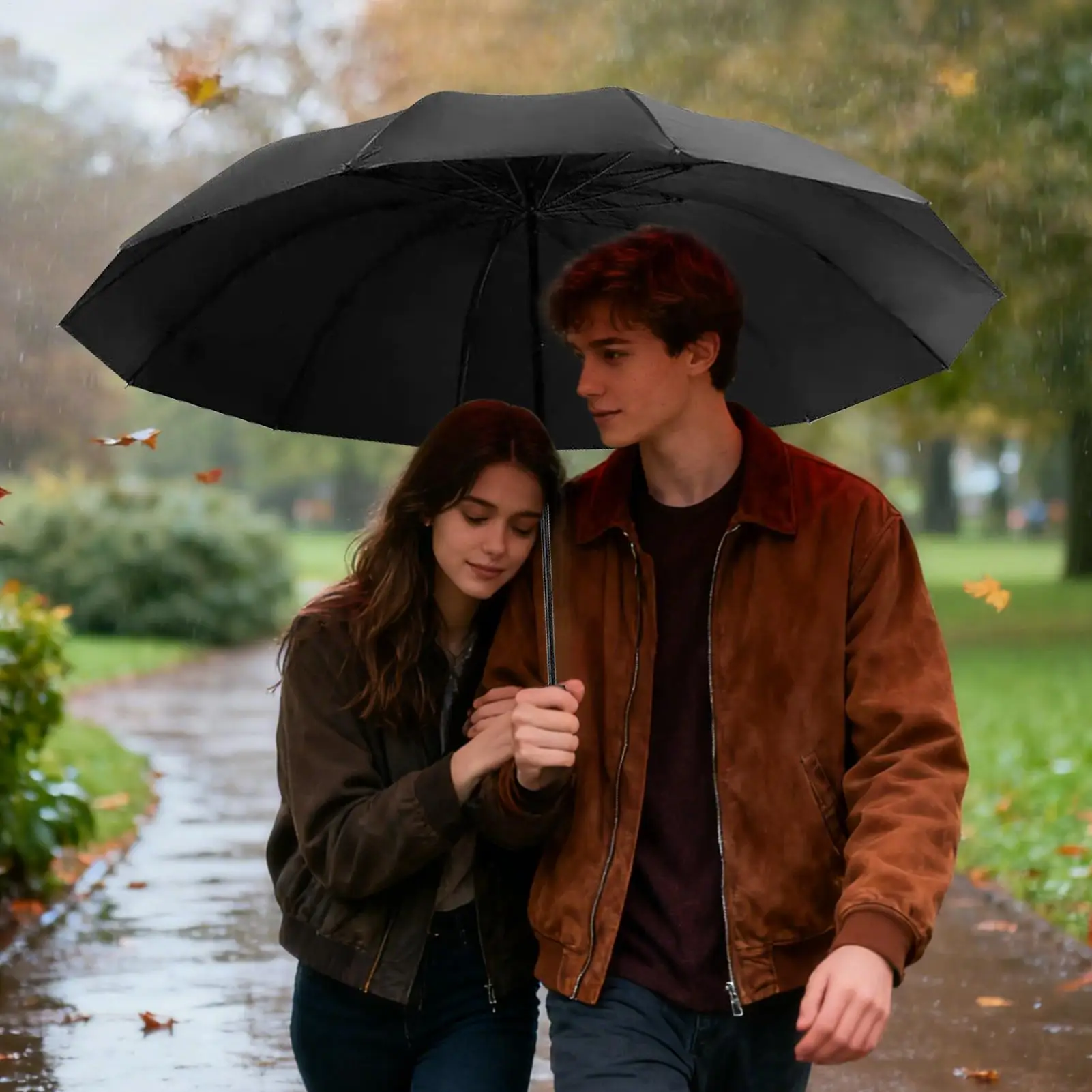 

Зонты от дождя, сверхмощный тент, 12 стержней, УФ-большой легкий складной зонт для уличного солнца, гольфа, общежития, детского колледжа