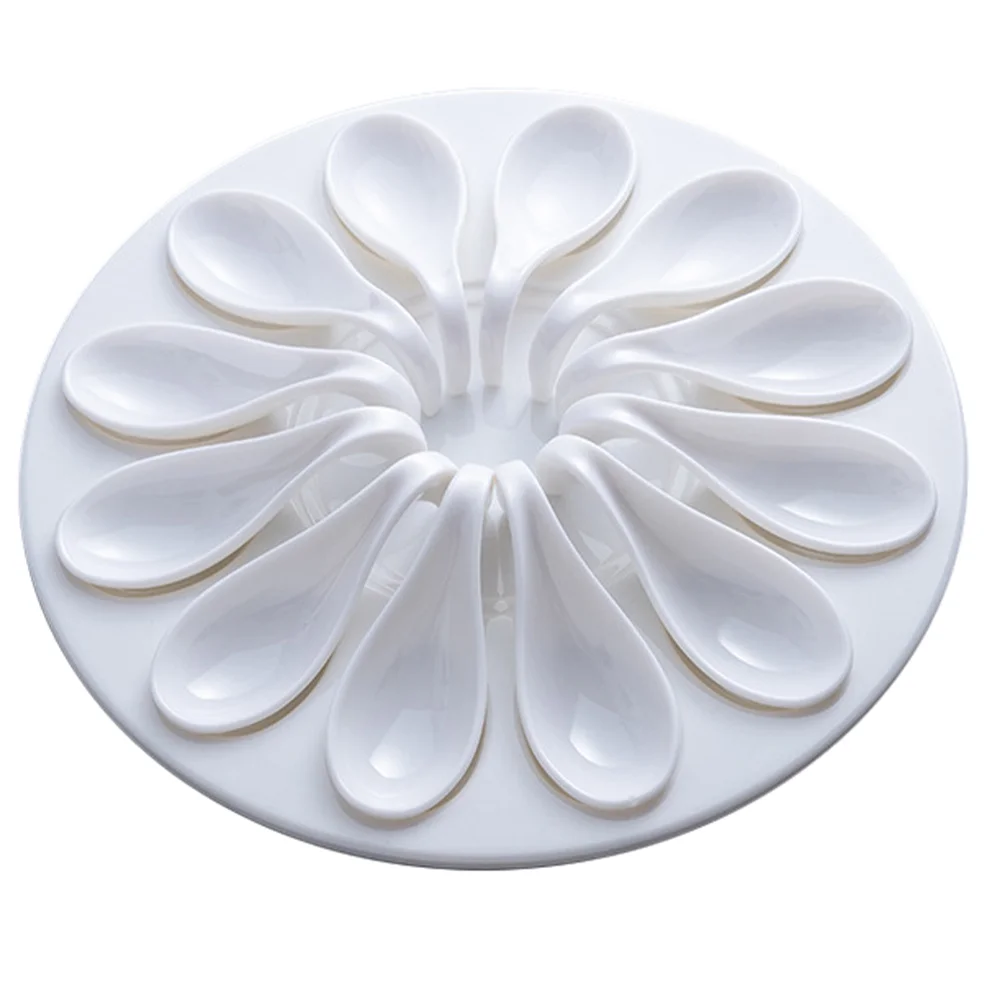 

12 Holes Melamine Tableware Plate for Meatballs Shrimp Paste Caviar Kitchen Dining Room Bakeware Dishwasher Suitable