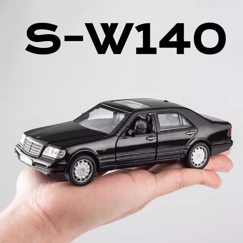 1:32 Scale S-W140 S400L Toy Car Model Diecast Metal High Simulation Models Sound Light Pull Back Vehicles Boys Birthday Gifts