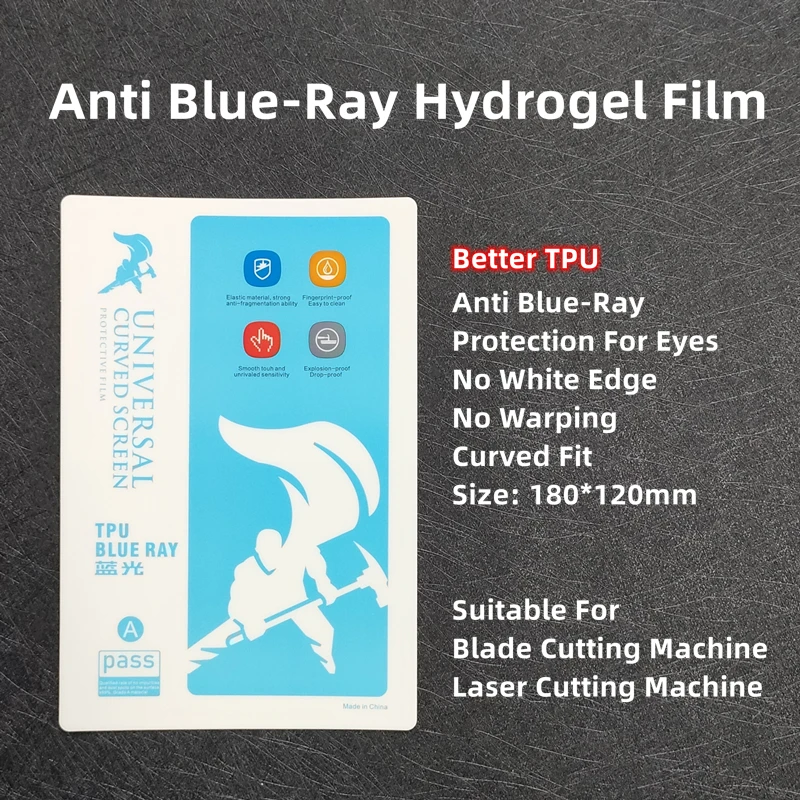 

50pcs Anti Blueray TPU Hydrogel Film LCD Screen Protector For Mobile Phone Blade Cutting Machine Eye Care Protective Film