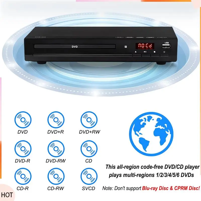 Odtwarzacz DVD News M238 HD 1080P z pilotem, USB, MP3, MP4, odtwarzacz płyt do domu, do telewizorów, projektorów, wtyczka EU