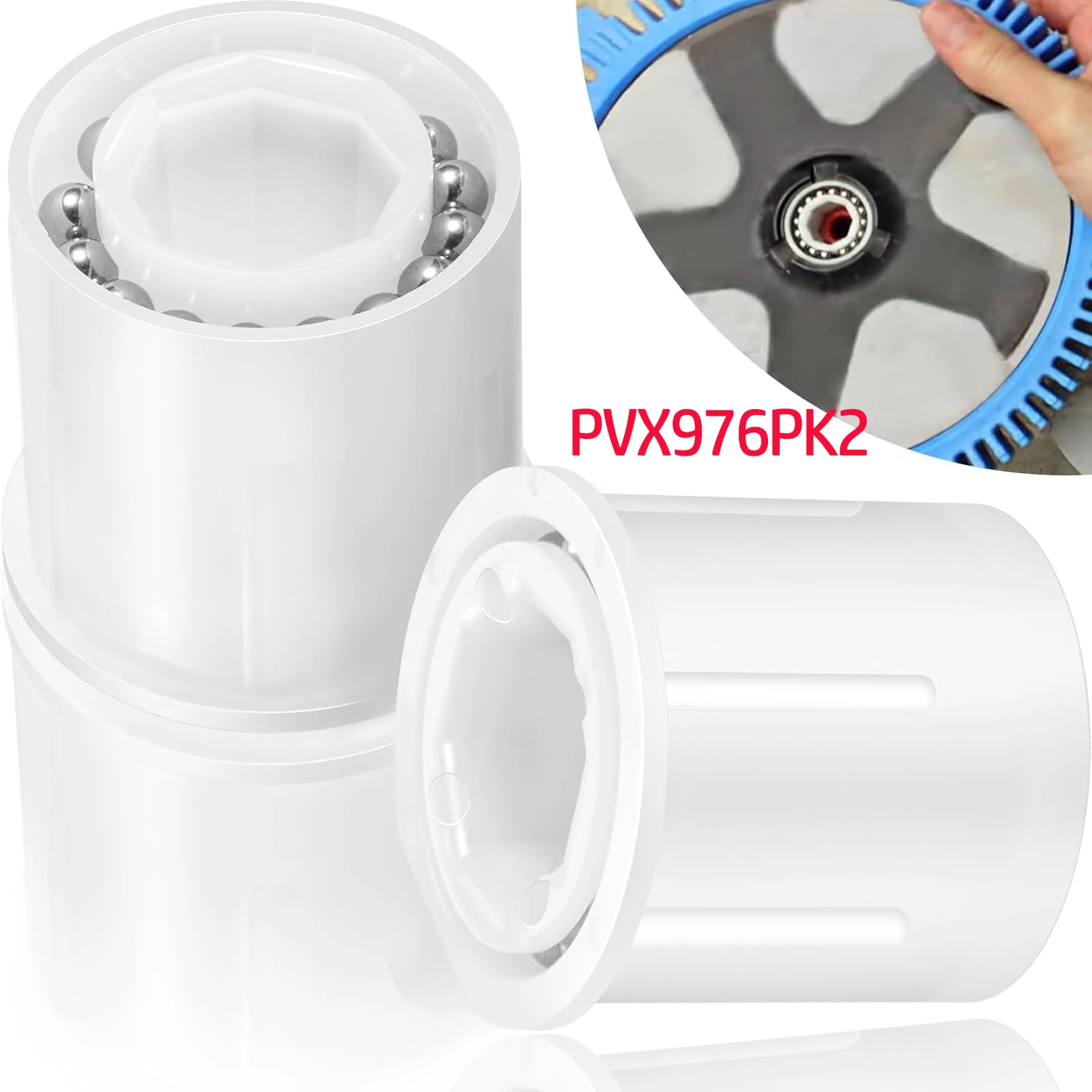 

Подшипник ступицы PVX976PK2 (2 шт.) Подходит для Hayward AquaNaut 200/400/450, Poolvergnuegen, Phoenix 2 и 4-колесные всасывающие средства для бассейна