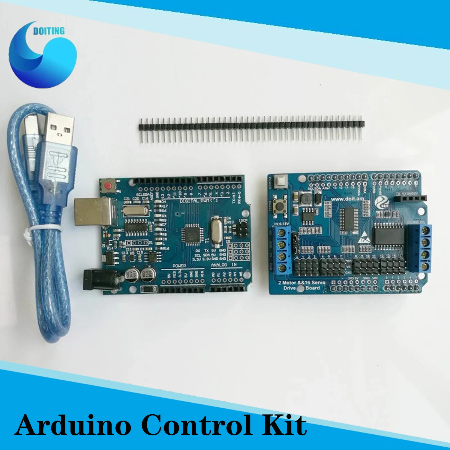 오리지널 와이파이 로봇 암 컨트롤러 키트 개발 보드, Arduino 2 웨이 모터와 호환, 16 웨이 서보 탱크 자동차 DIY 장난감