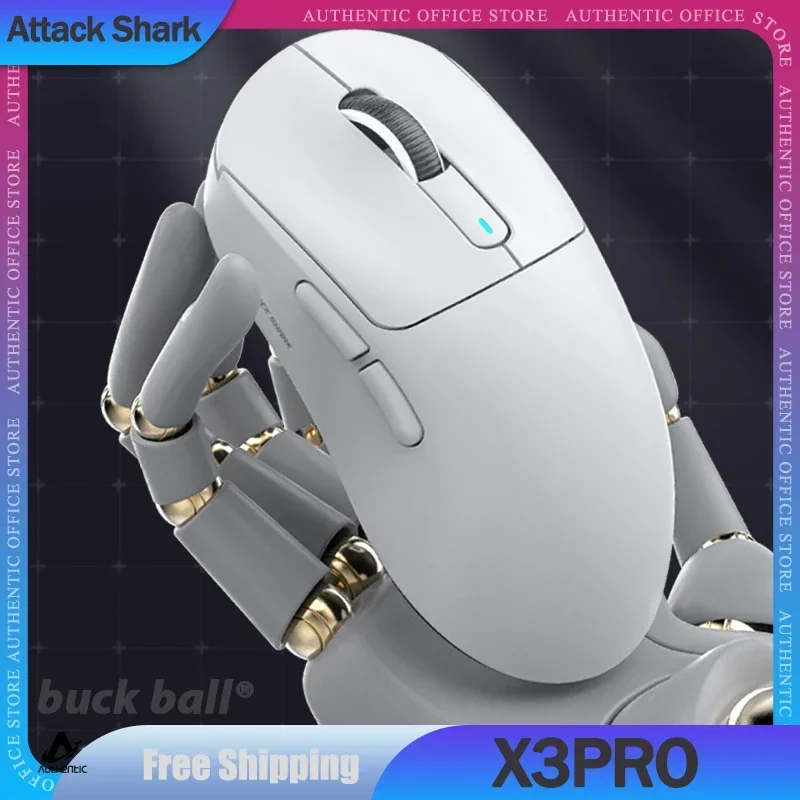 

Attack Shark X3Pro Gamer Mouse 3 mode 2.4G Bluetooth Wireless Mouses Lightweight Mouse 26000DPI PAW3395 Mouse Gaming Mice Gifts