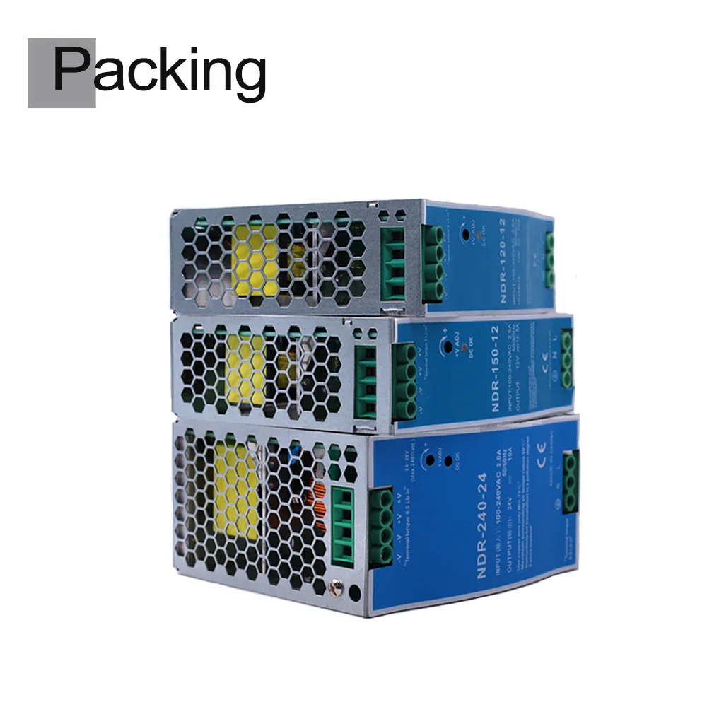 5V 12V 24V 48V Power MDR-20W 60W 100W Industrial Mini AC/DC Din Rail Power Supply Switch Single output Switching