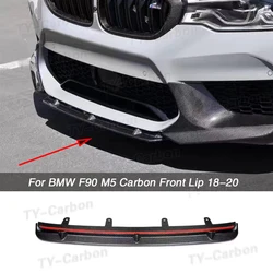 Real Carbon Fiber MP Style Front Bumper Lip Diffuser Spoiler Splitter For BMW 5 Series F90 M5 FRP 2017-2020