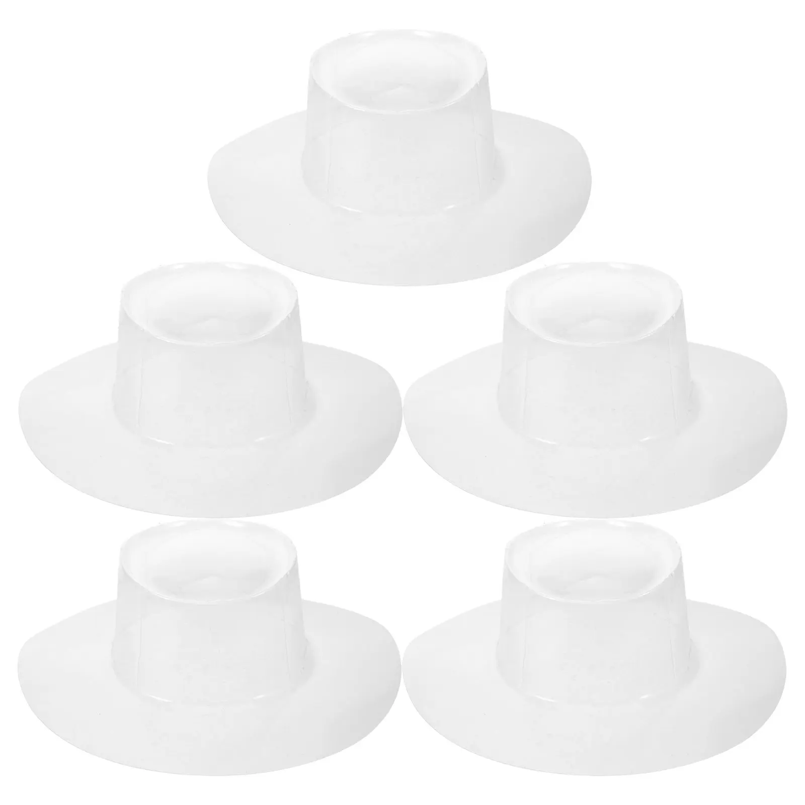 5Pcs Clear Cowboy Hat Holders Plastic Hat Stands Tabletop Display Rack Shape Retention Support Storage Organizer for Western