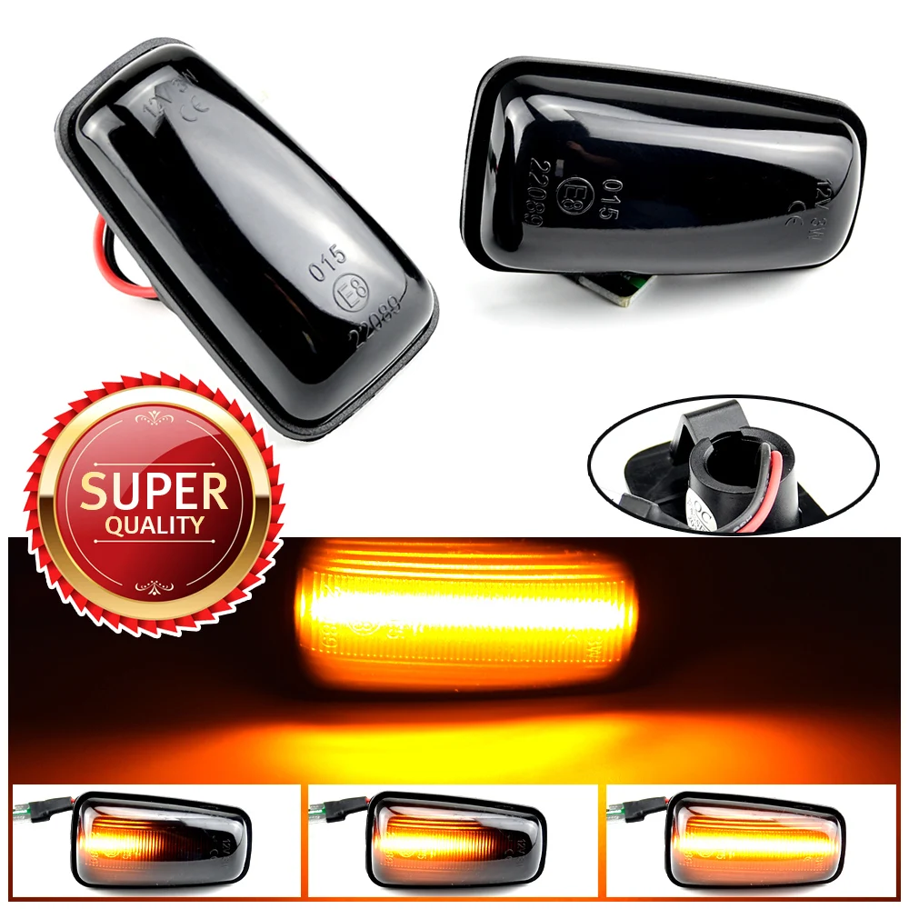 Dynamic Sequential LED Side Marker Turn Signal Light Fit Peugeot 106 306 406 806