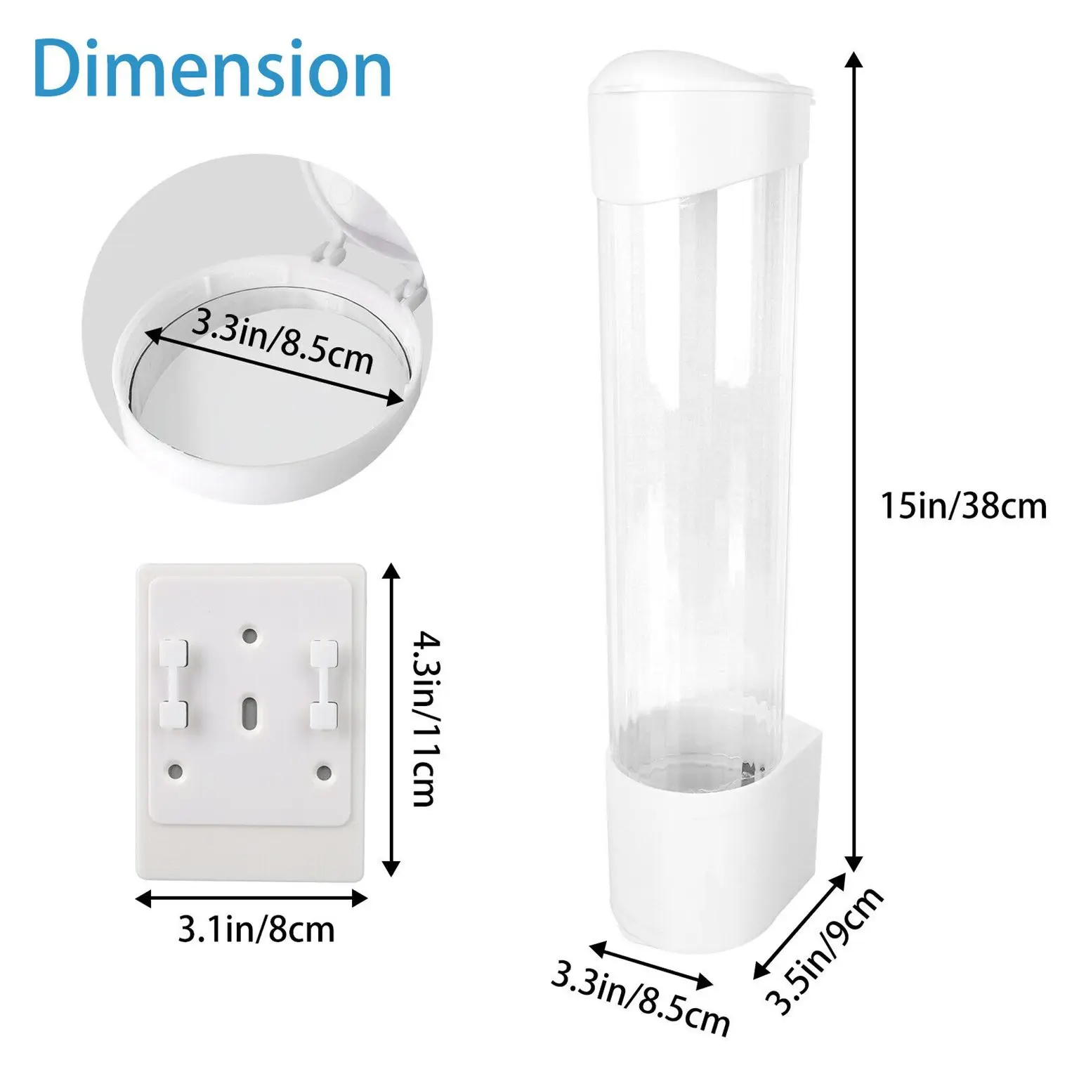 Wall Mounted Disposable Paper Cups Holder Dispenser Automatic Cup Storage Rack Cups Holder For Water Dispenser Cups Container