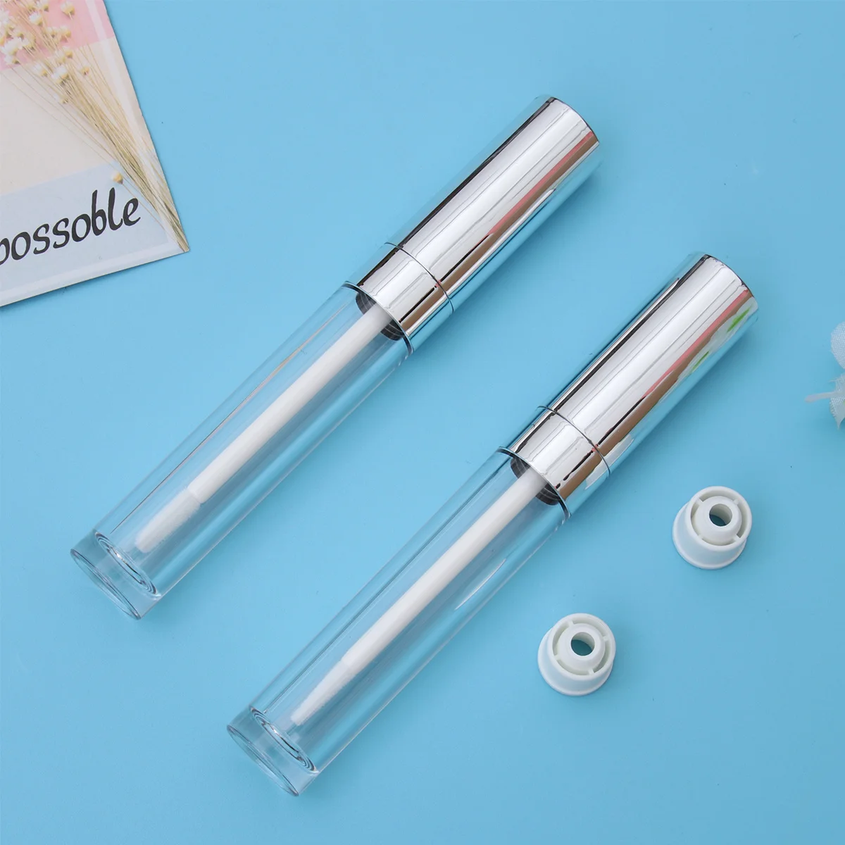 6 szt. 6ml Puste Buteleczki na Błyszczyk z Aplikatorem, Przenośne Tubki Podróżne, Lekkie Pojemniki na Błyszczyk do Makijażu i Płynów