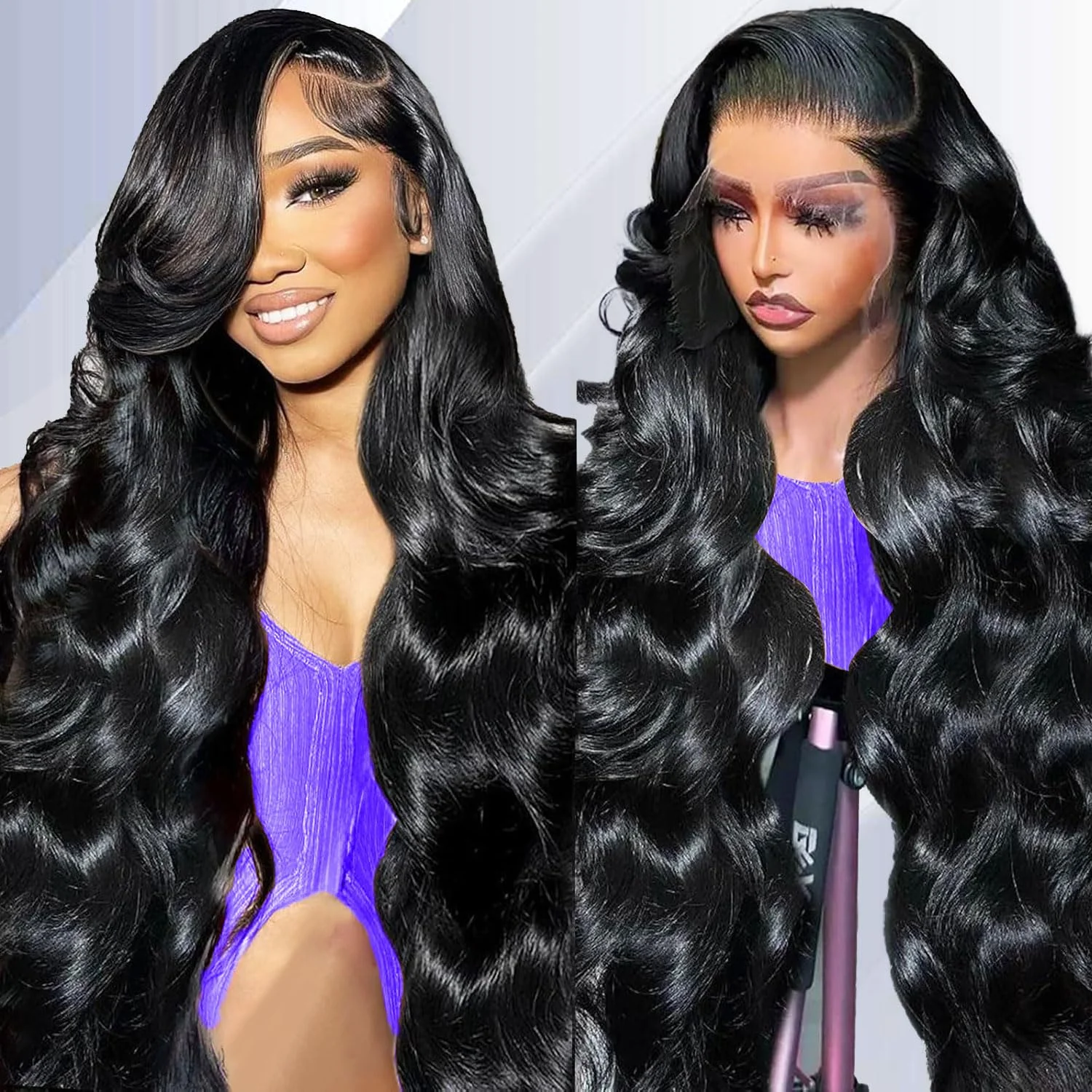 

Rosabeauty Body Wave 13x4 HD Transparent Lace Front Human Hair Wigs For Black Women 30 40 Inch 13x4 Lace Frontal Brazilian Wigs