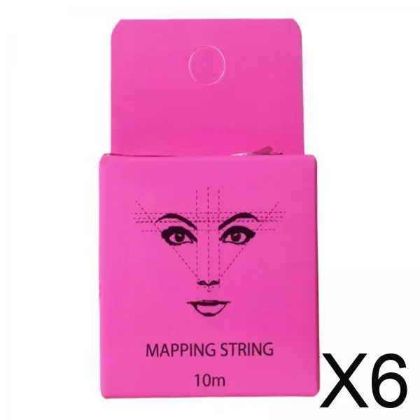 

Pink Eyebrow Mapping String Pre-inked Cotton Thread Mark Ruler Reusable Design Tool for Beauty Tattoo