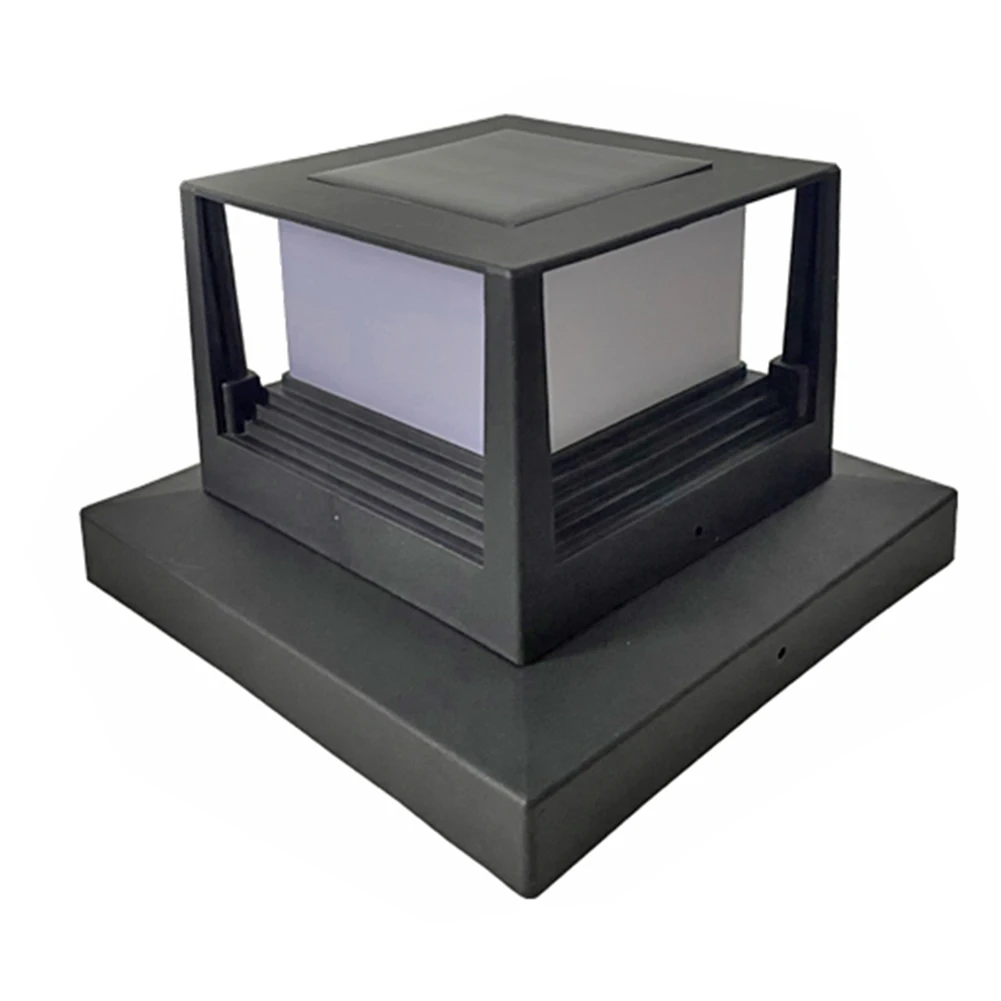 LED Solar Column Light Post Deck Lamp Outdoor Waterproof Villa Garden Decor
