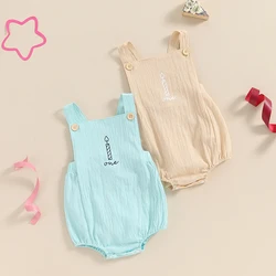 0-18M Infant Baby Boy 1st Birthday Clothes Candle Print One Tank Romper Sleeveless Bodysuit Cake Smash Overalls Summer Outfit