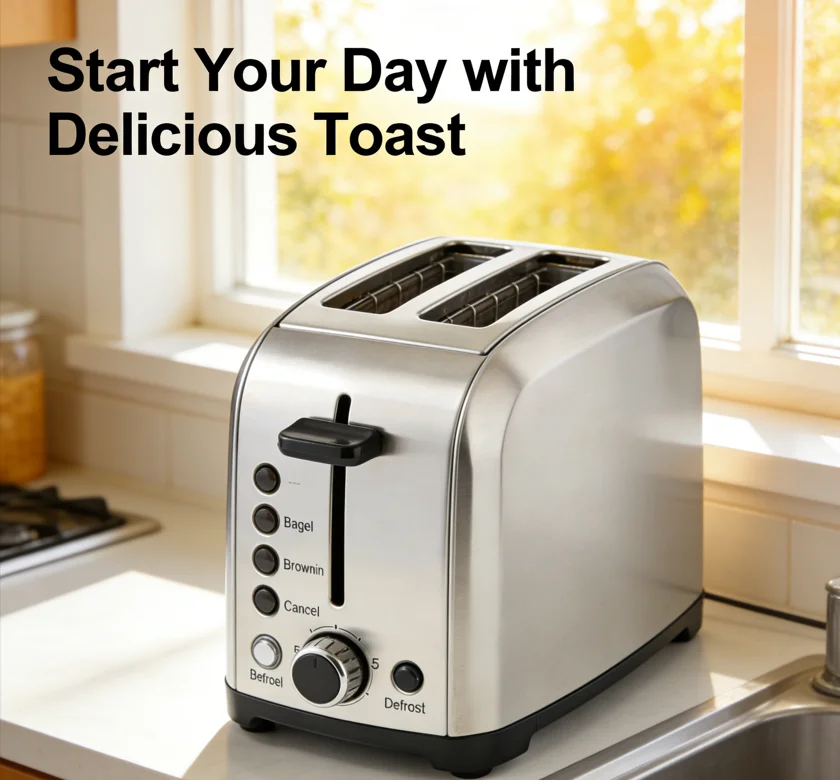 2 Slice Stainless Steel Toaster 1.5