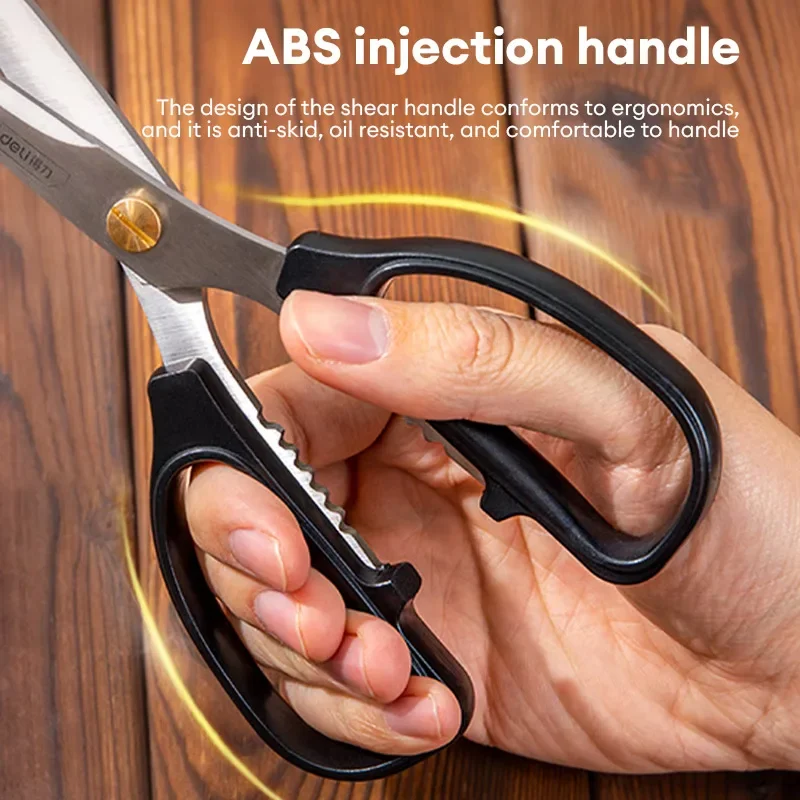 Deli Multi-purpose Kitchen Shears Scissors, Heavy Duty Stainless Steel Scissors with Strong Straight Edge Snips