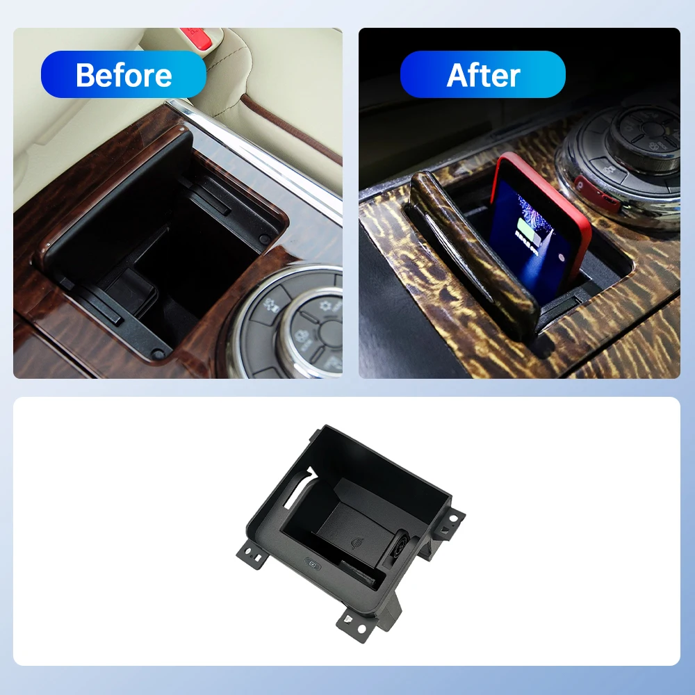 Car Wireless Charging Pad for Nissan Patrol Y62 2010-2022 Phone Fast Charger Plate Panel Tray Accessories