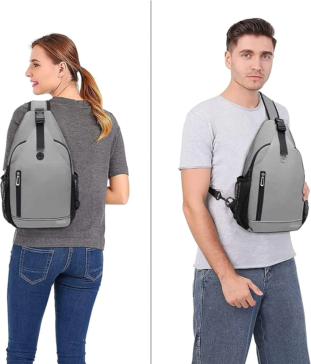 2024 Men\'s Chest Bag One Shoulder Bag Multifuncional Outdoor Cross Bag Sports Travel Crossbody Bags Casual Sling Backpack Women