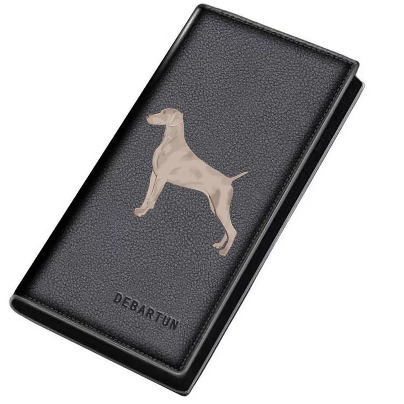Elegant dog smooth body posture Men's Long Wallets Business Stylish Printing Design Casual Use Christmas Valentine's Father's Da