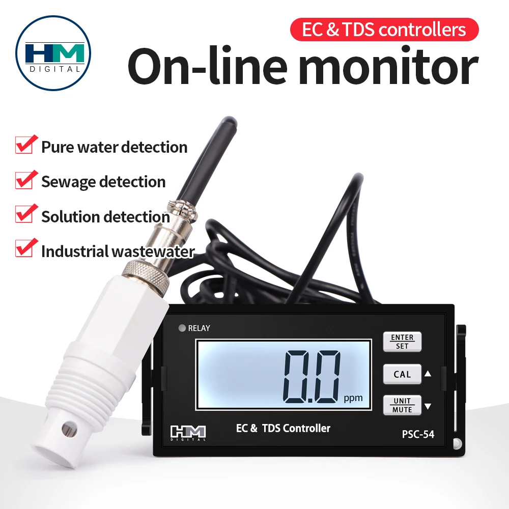 Online Monitor de Medidor de Condutividade Tratamento de Água Industrial ec Tds Controlador de Condutividade ph