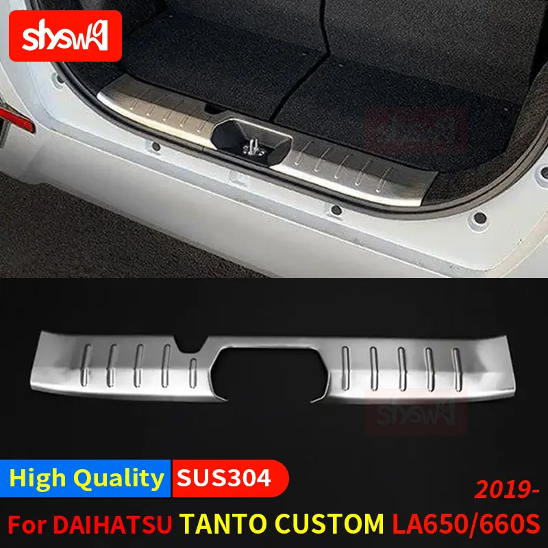 For DAIHATSU TANTO / TANTO CUSTOM LA650 LA660S 19 REAR SCUFF PROTECTOR BUMPER PROTECTOR SCUFF PLATE Stainless Steel Accessories