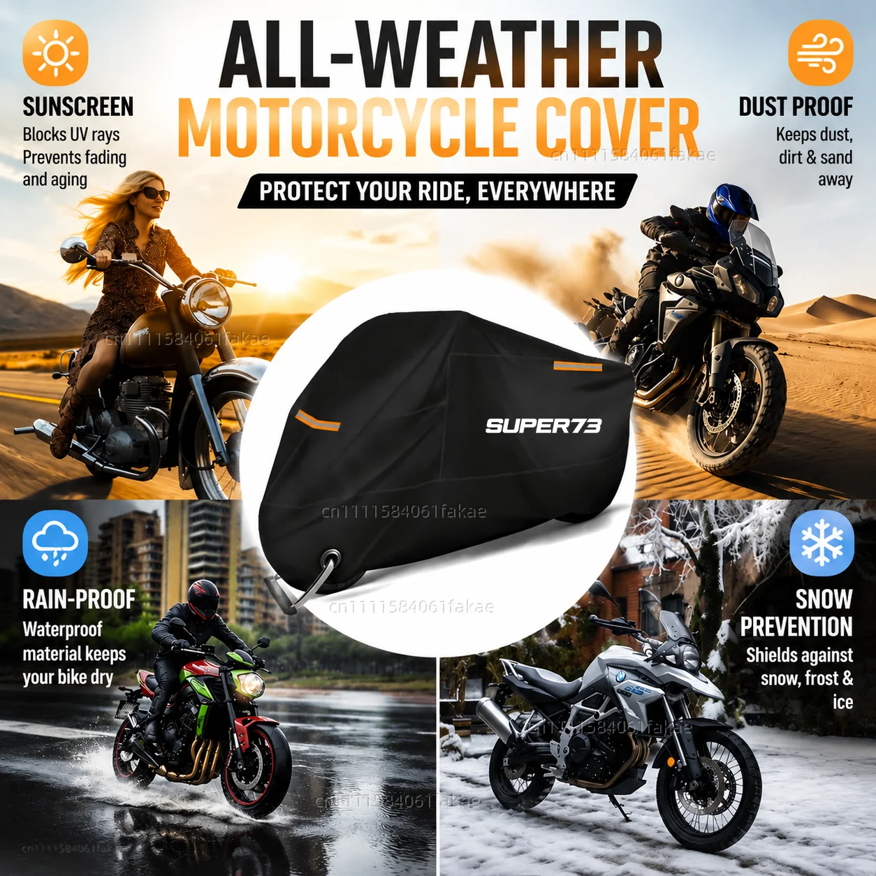 Motorcycle Cover Waterproof Outdoor All Season Dustproof UV Protective Moto Scooter Rain Cover For Super 73-S1 73-S2 73-Z1 73-ZX - view 6