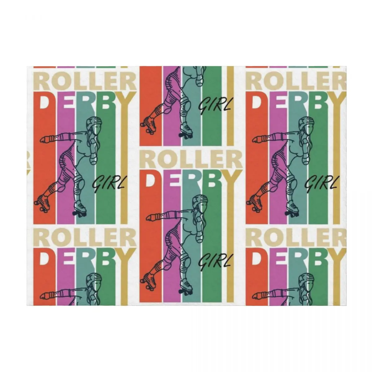 

Roller Derby GIRL Throw Blanket Hairy Decoratives valentine gift ideas Cute Plaid Blankets