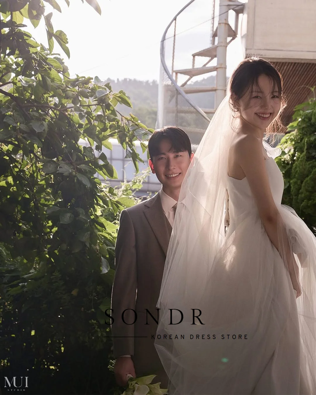 Sondr Customized One Shoulder Korean Wedding Dresses Ruffled A Line Soft Satin Bridal Party Evening Gown Photo Shoot with Train