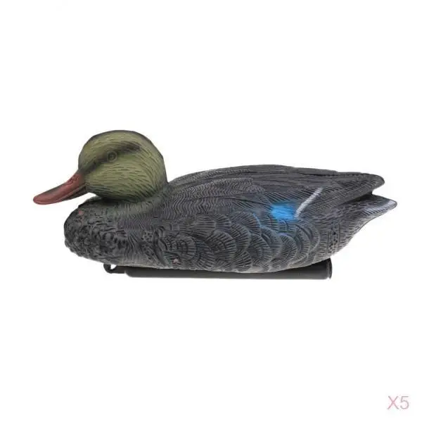 

Duck Hunting Decoy Set Five Pack Lifelike Mallard Model Lawn Ornament Gear for Outdoor Hunters