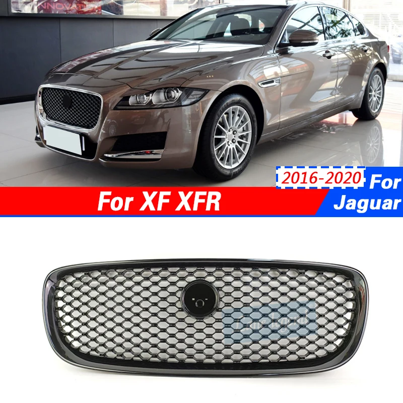 

Решетка для переднего бампера, верхняя решетка для Jaguar XF XFR 2016 2017 2018 2019, автомобильные аксессуары, средняя сетка