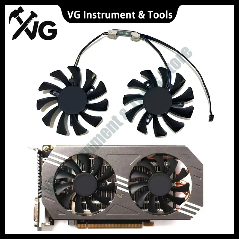 NOVO Cooler de GPU de 75MM para GA81S2U GA91S2H, Ventoinha de Substituição para Placa de Vídeo ZOTAC GeForce GTX 970 4 GB Dual