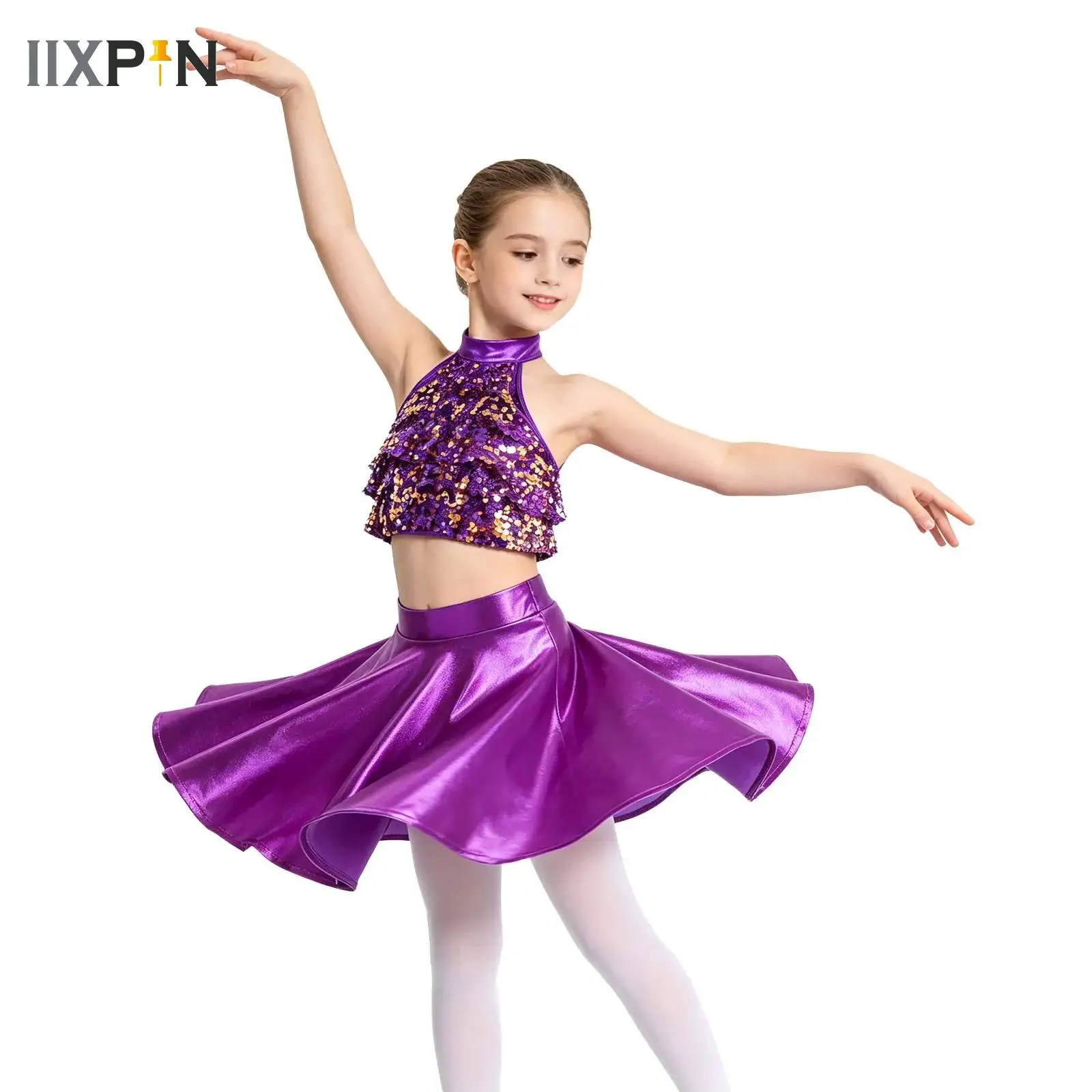 conjunto-de-danca-para-meninas-adolescentes-com-top-cropped-sem-mangas-e-saia-para-performance-de-jazz-hip-hop-e-cheerleading