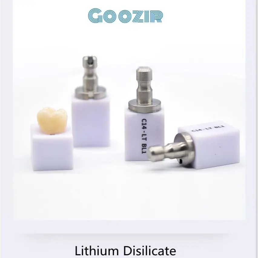 Goozir Dental Lab Clinic Press Ingots CAD CAM Milling Cutting C14 LT Block Disc Glass Ceramic Lithium Disilicate