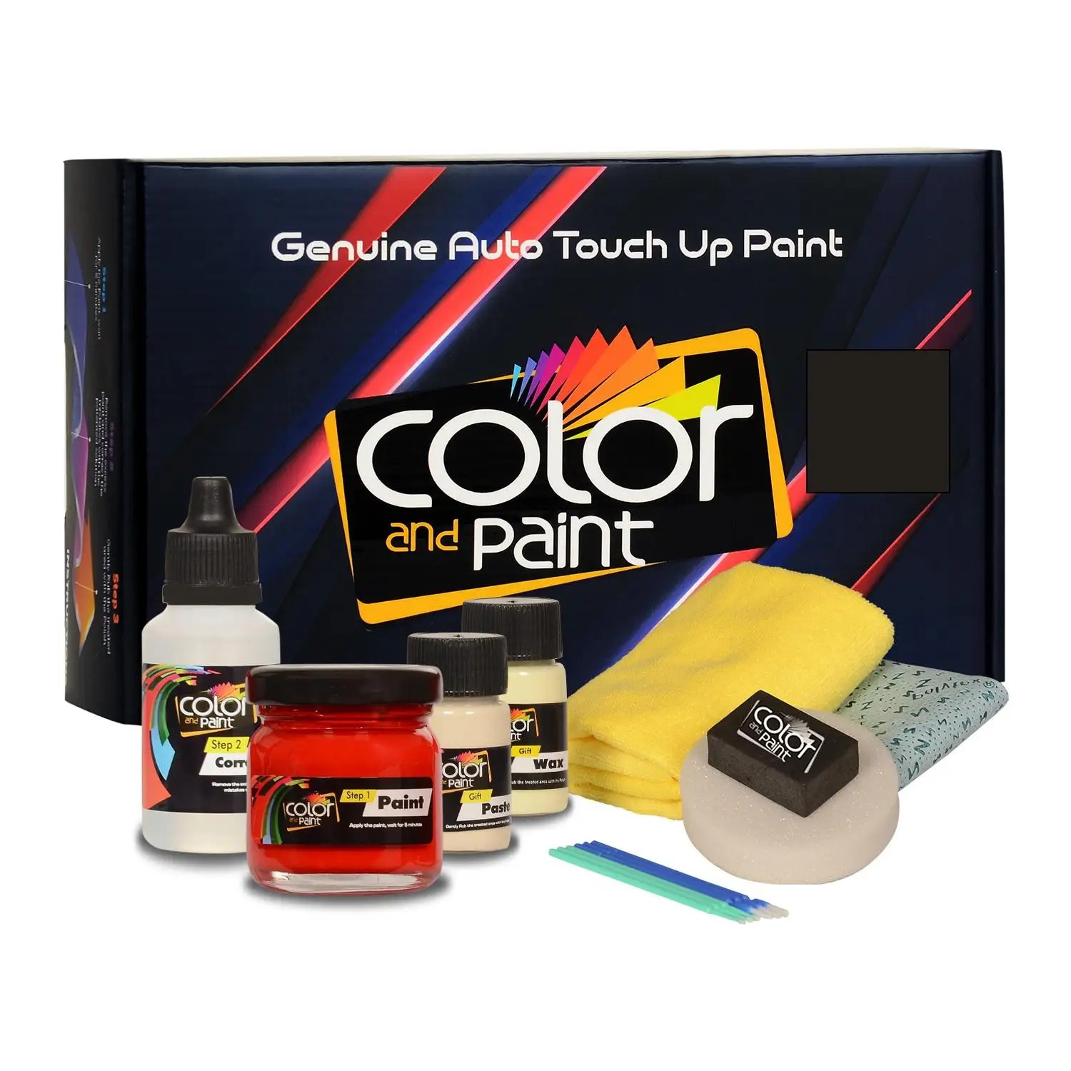 Color and Paint compatible with Ford America Automotive Touch Up Paint - EBONY SATIN MET - UC - Plus Care