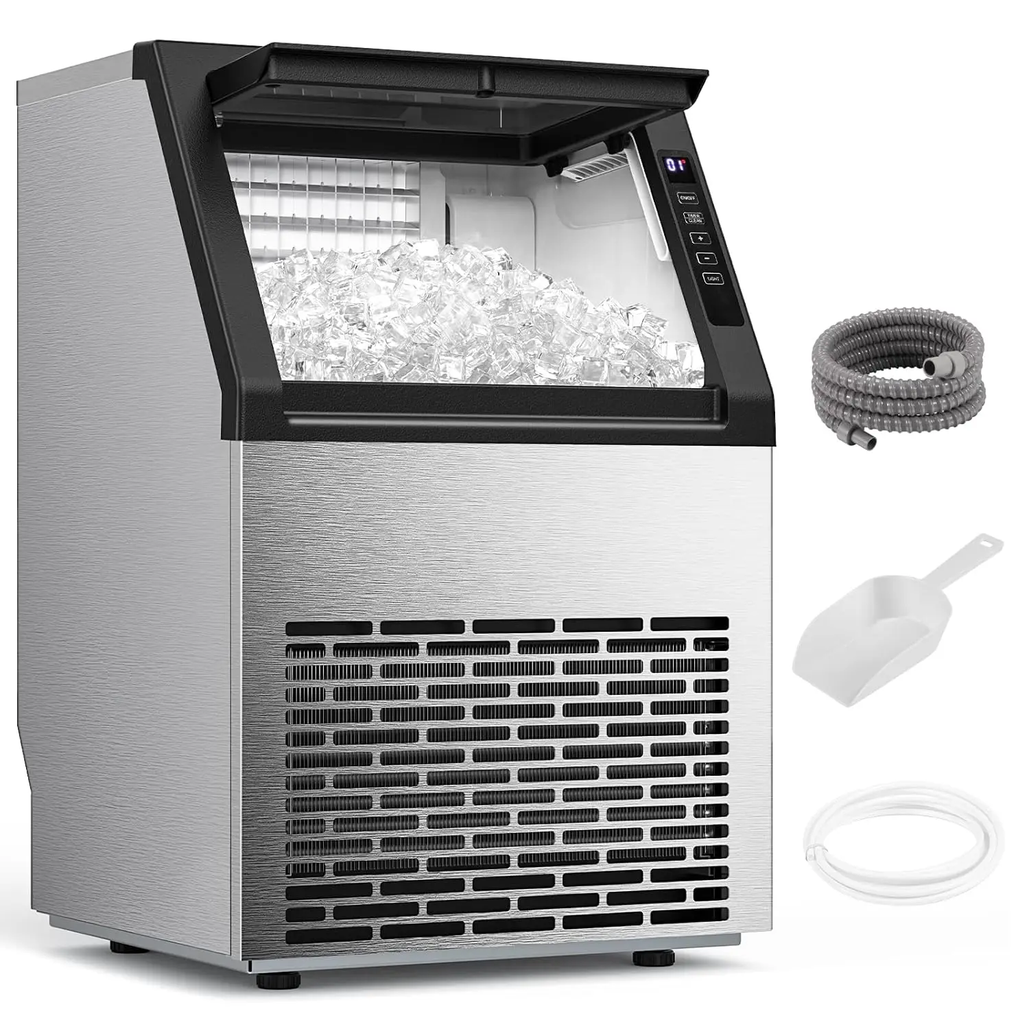 

Commercial Ice Maker Machine, 80Lbs/24H Stainless Steel Undercounter Ice Maker with 24Lbs Storage Capacity,, Customized