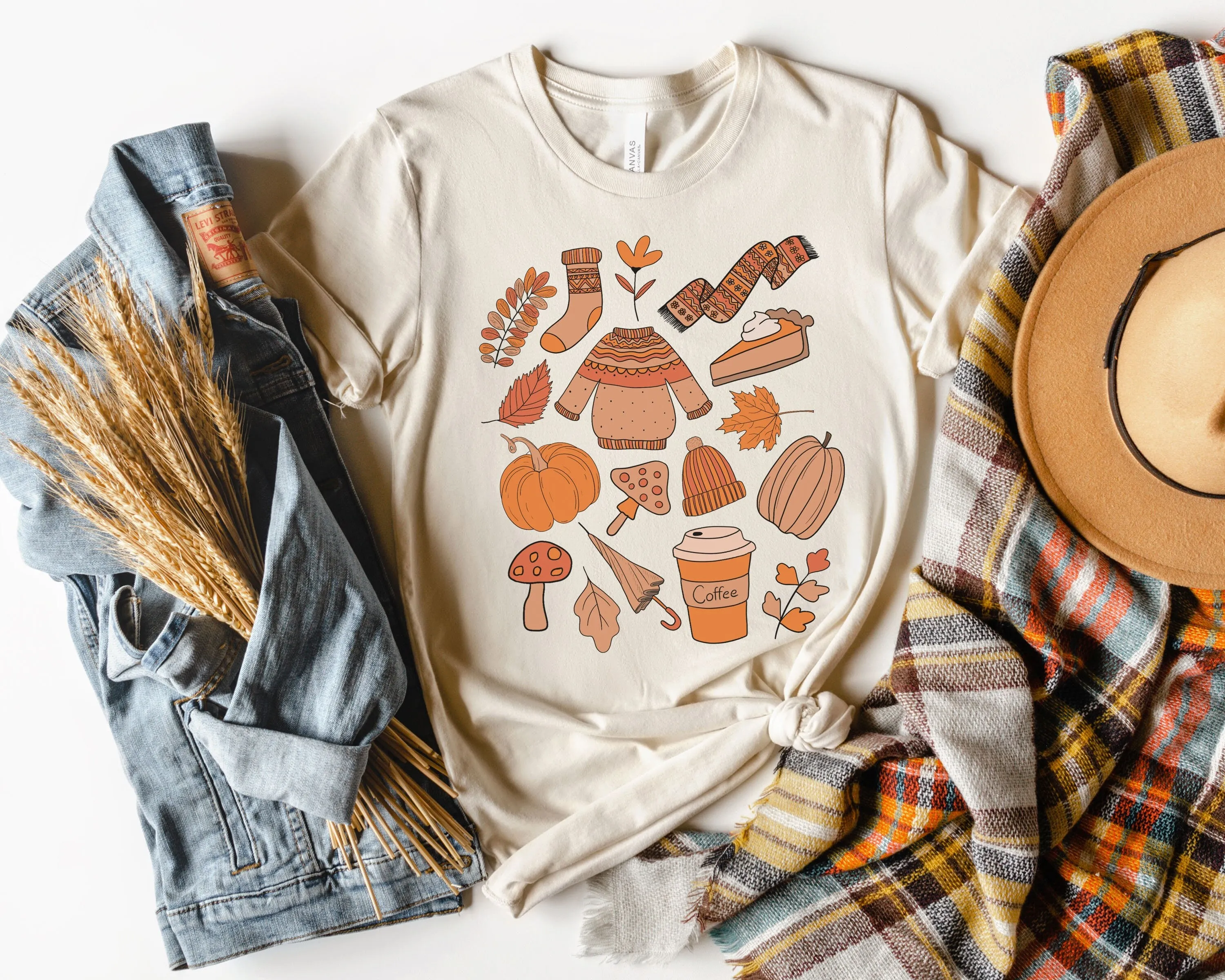 

Fall T Shirt Pumpkin Spice Vibes Thanksgiving Autumn Cute Clothing Vintage