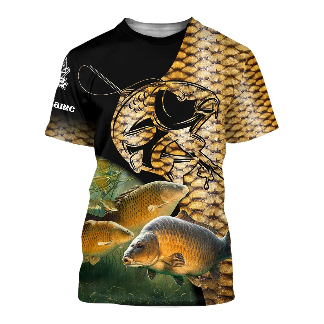 Men's Summer T-shirt Brook Trout Fishing 3D Printed Harajuku Casual Short Sleeve T-shirt Unisex Neutral Outdoor Quick Drying Top