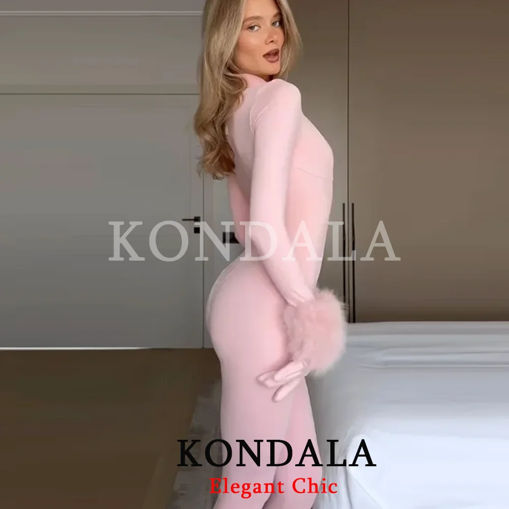 จั๊มสูทออกกำลังกายผู้หญิงทรงสปอร์ตเข้ารูป แขนยาว ยืดหยุ่น กระชับสัดส่วน แฟชั่นใหม่ 2026 ฤดูใบไม้ผลิ ฤดูใบไม้ร่วง จั๊มสูทฟิตเนสสำหรับผู้หญิง