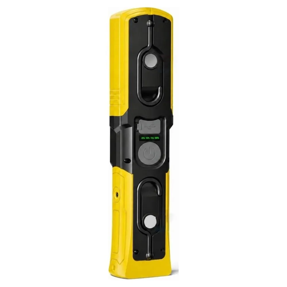 Magnetic Rechargeable Flashlight, LED Underhood Work Light For Mechanics 180° Rotating Base, Side Magnet, Hook